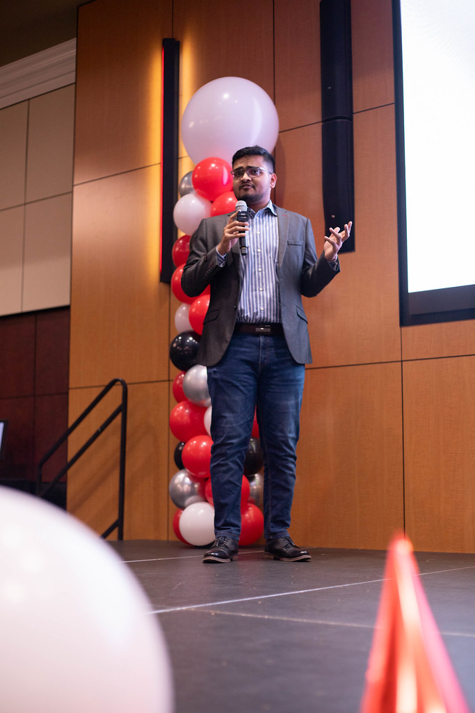 Tahmid Ul Islam presenting at an academic event