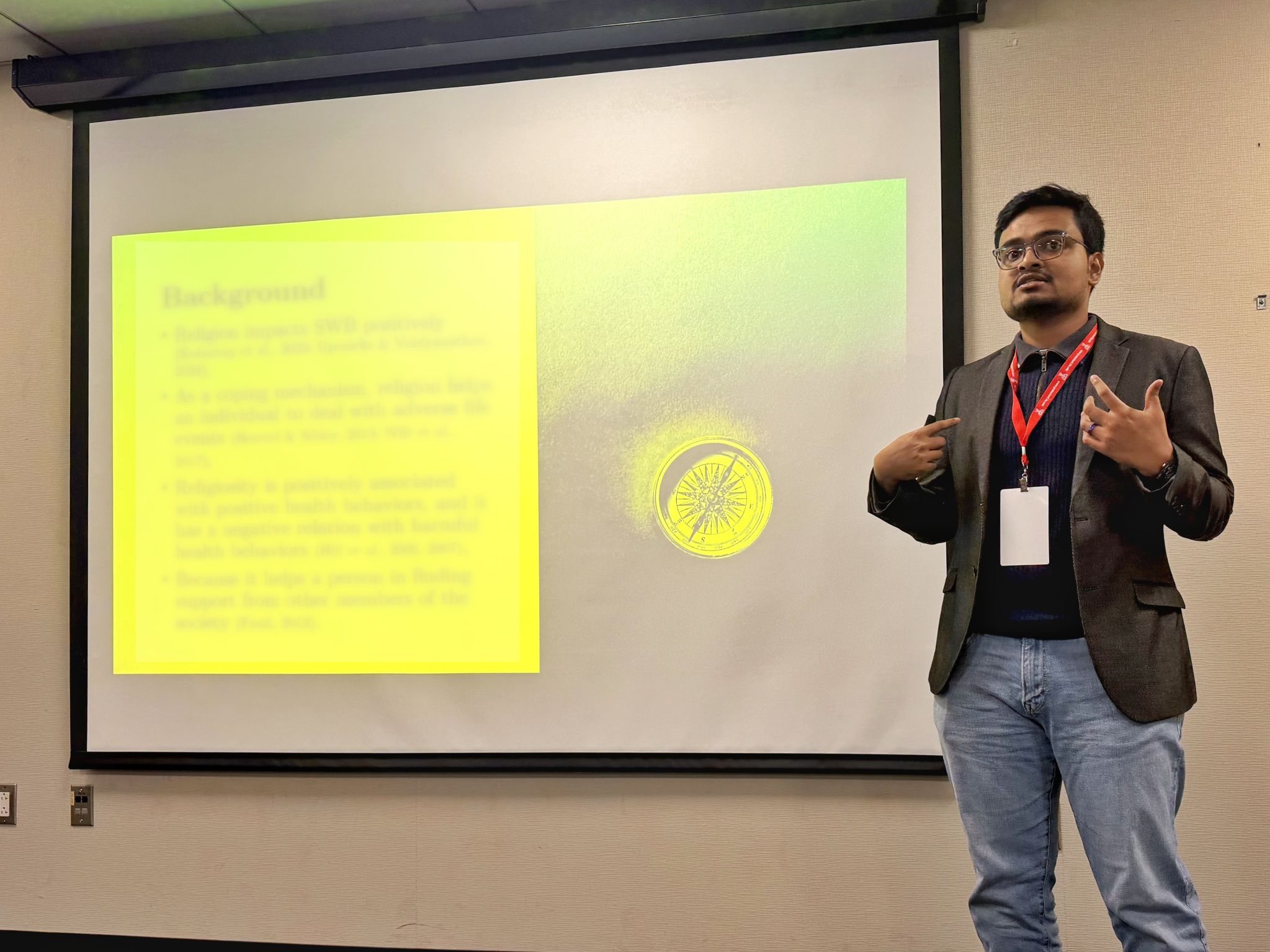 Tahmid Ul Islam presenting at the 15th Annual Arts and Humanities Graduate Student Research Conference